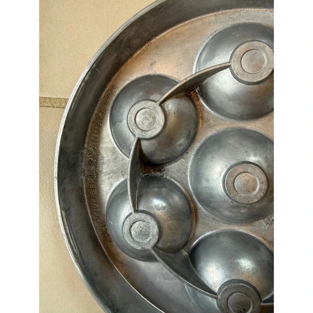 NORDIC WARE Ebelskiver Filled Pancake Pan Unisex Gray Cast Aluminum 9.5in